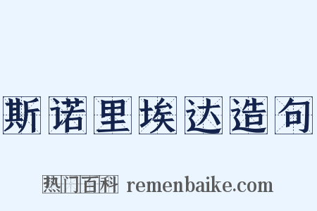 斯诺里埃达造句是什么意思的图片